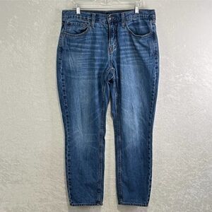OLD NAVY Mens Athletic Taper Jeans 36 X 32‎ Distressed 100% Cotton Blue Denim